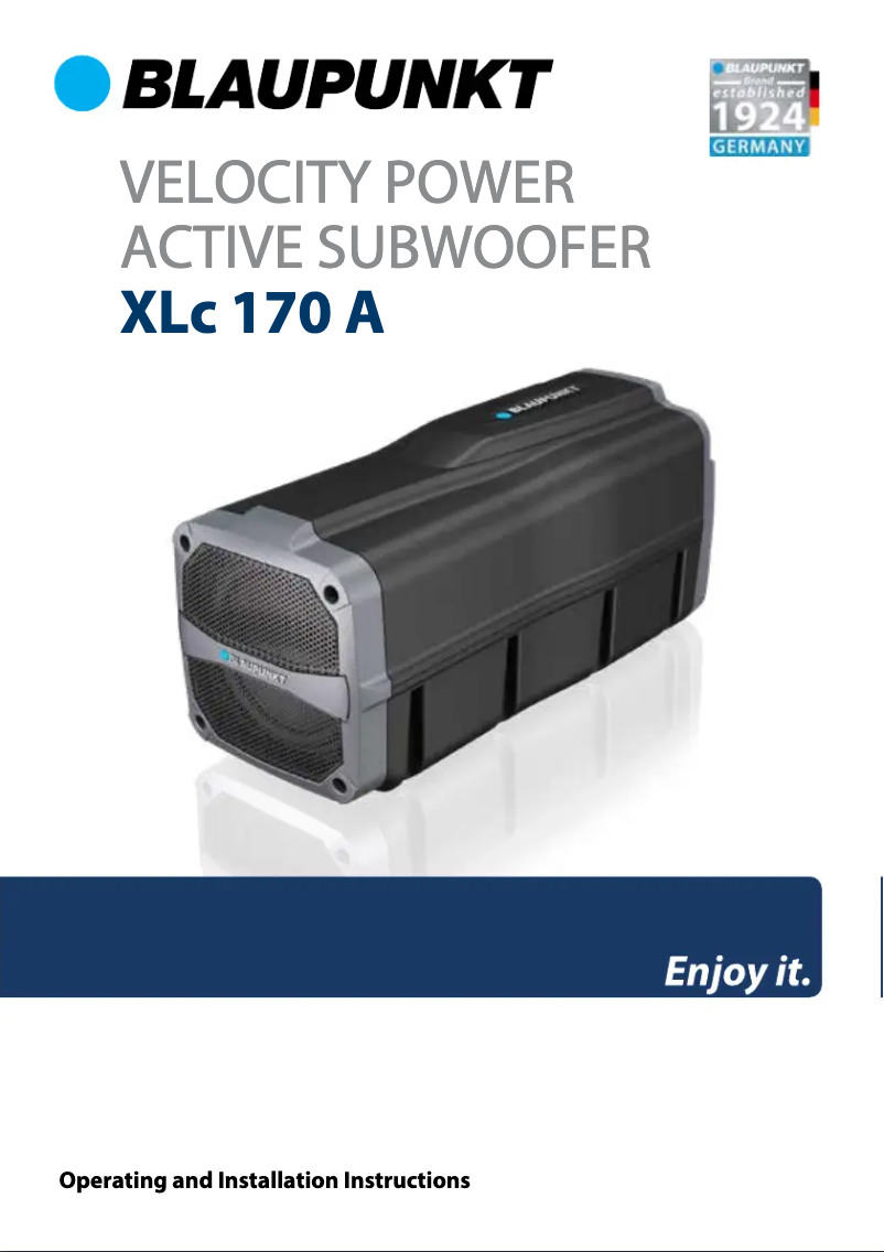 Page 1 de la notice Manuel utilisateur Blaupunkt XLc 170 A