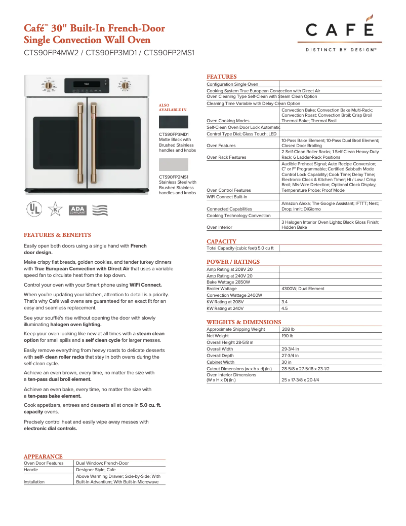 Image de la première page du manuel de l'appareil Café CTS90FP4MW2