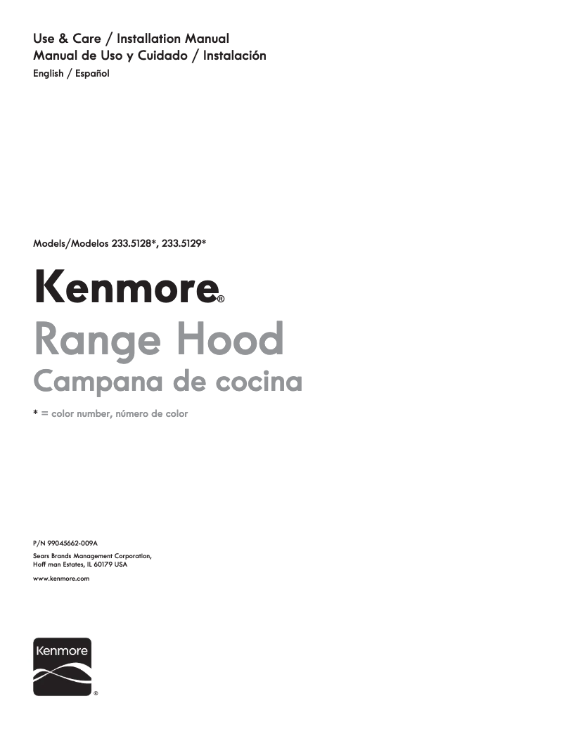 Page n°1 - Manuel utilisateur Kenmore 51282
