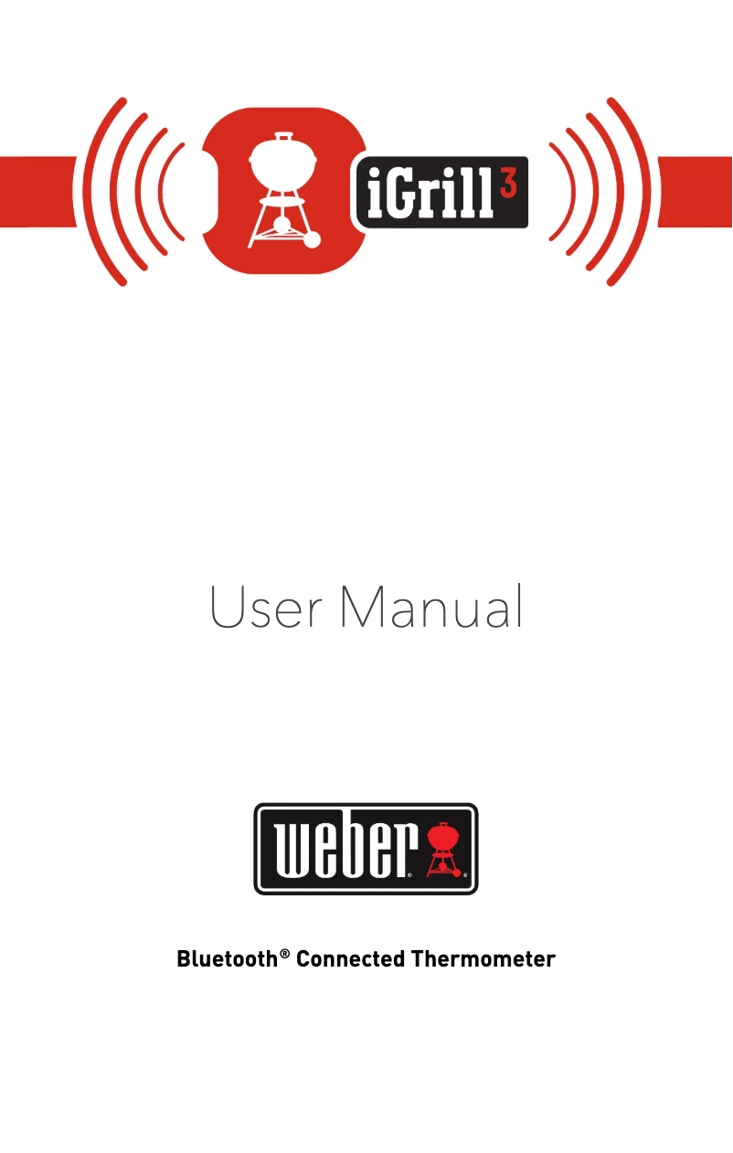 Page 1 de la notice Manuel utilisateur Weber iGrill 3