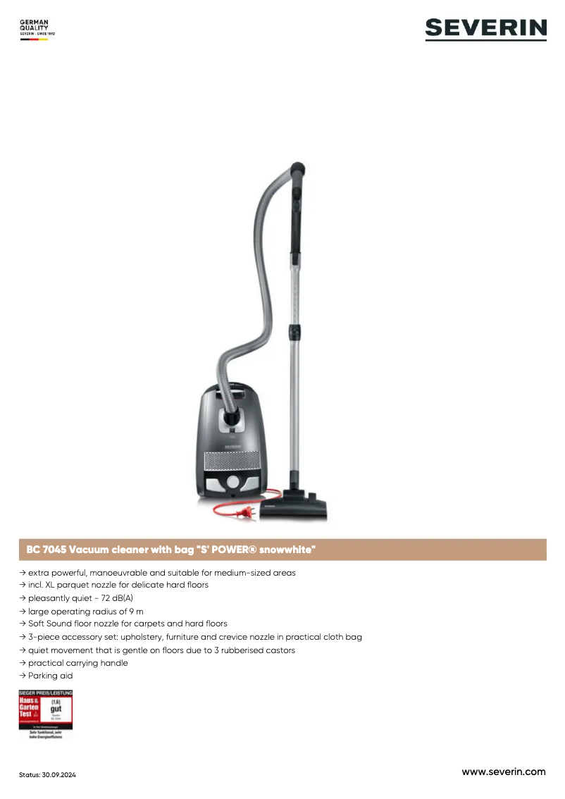 Image de la première page du manuel de l'appareil BC 7045