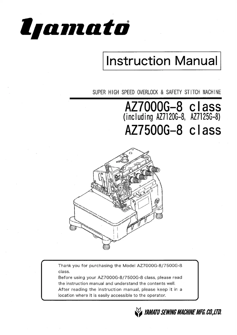 Página 1 del manual Manual de usuario Yamato AZ7500G-8 class