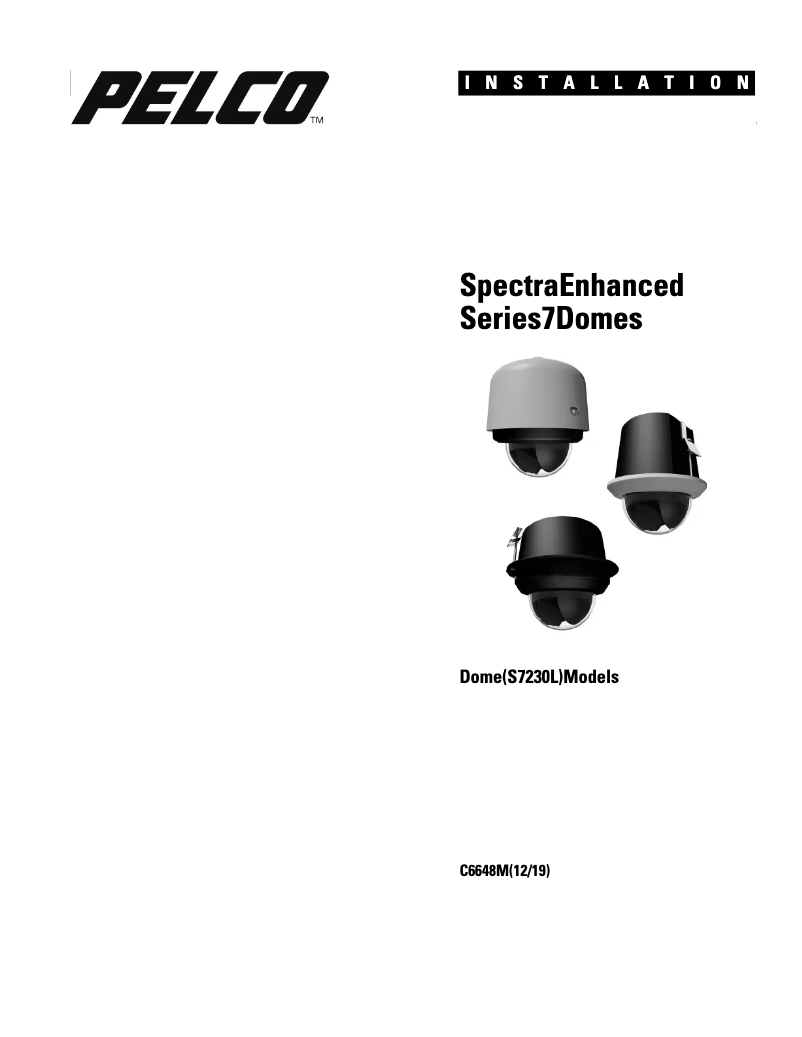 Image de la première page du manuel de l'appareil Spectra Enhanced S7230L-EW1