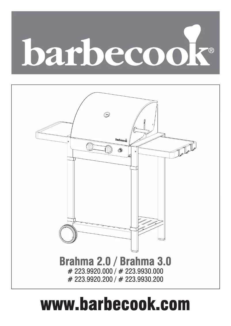 Page 1 de la notice Manuel utilisateur Barbecook Brahma 3.0