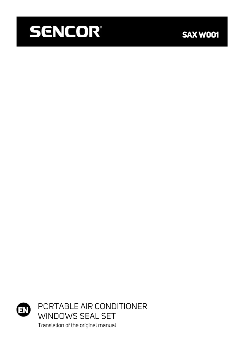 Page n°1 - Manuel utilisateur Sencor SAX W001
