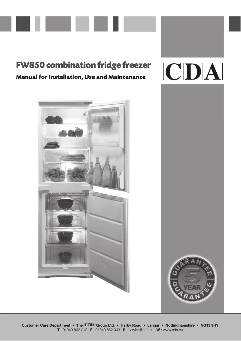 Page 1 de la notice Manuel utilisateur CDA FW850