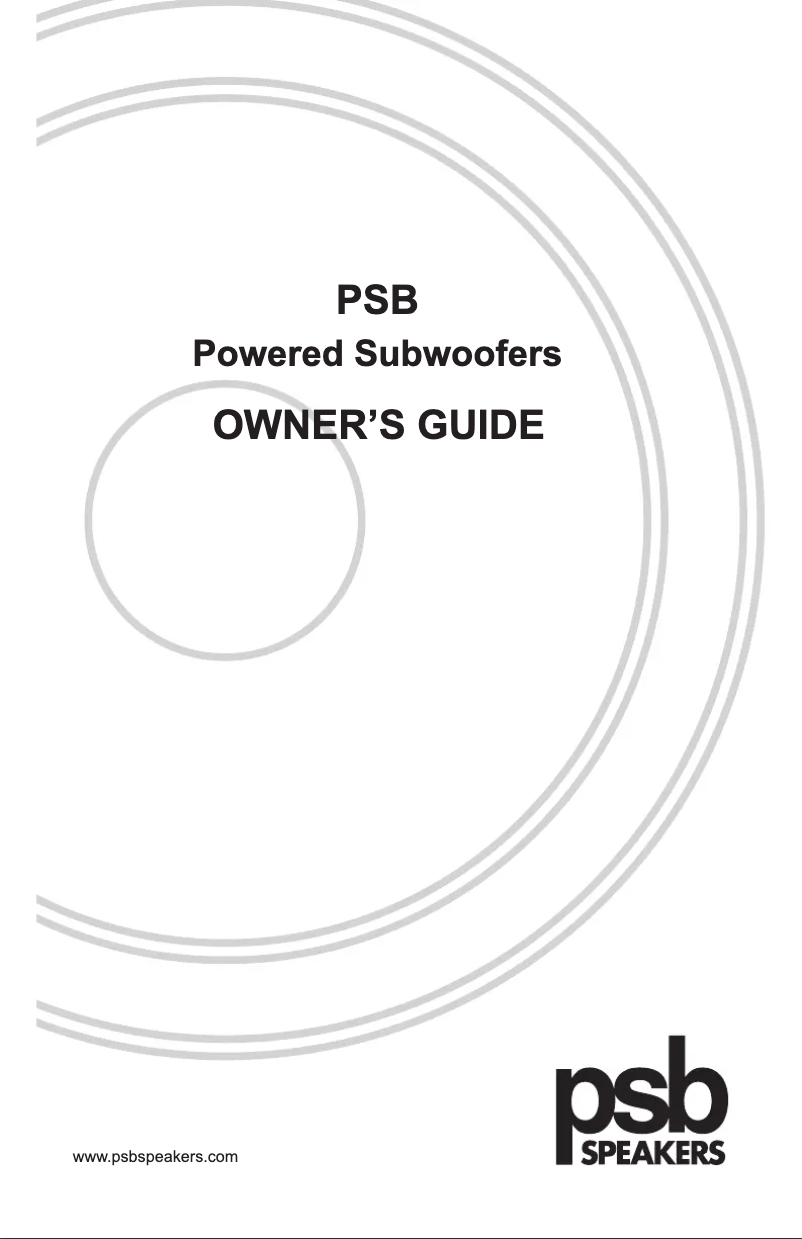 Page n°1 - Manuel utilisateur PSB Alpha S10