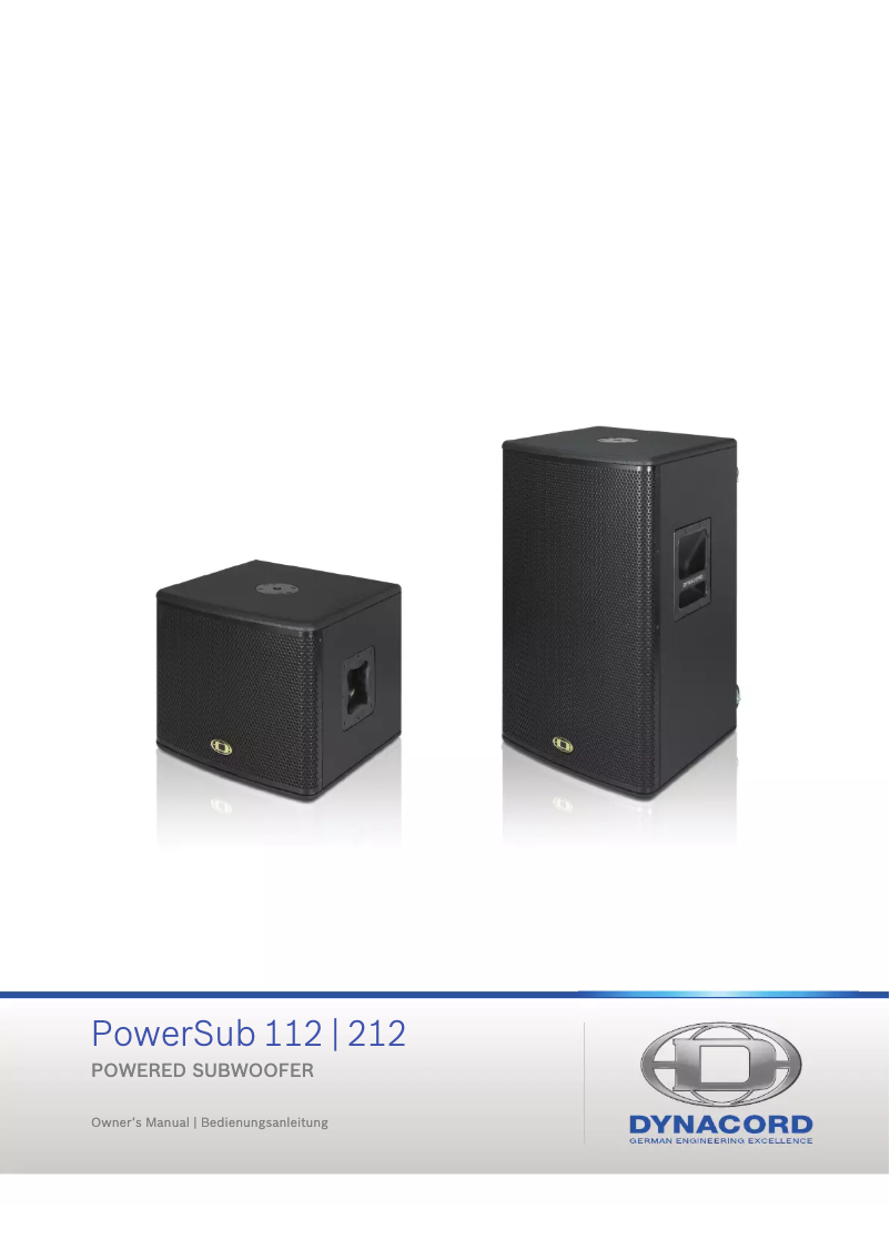 Page n°1 - Manuel utilisateur Dynacord PowerSub 112