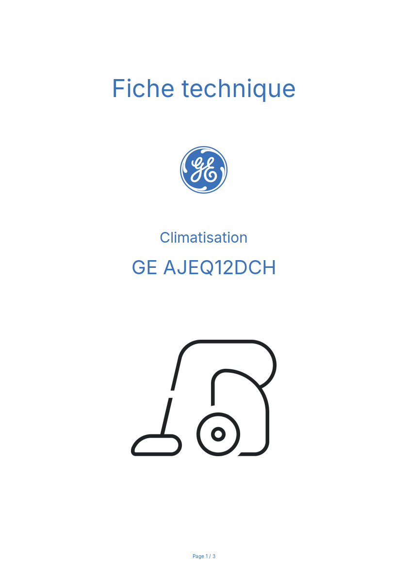 Image de la première page du manuel de l'appareil AJEQ12DCH