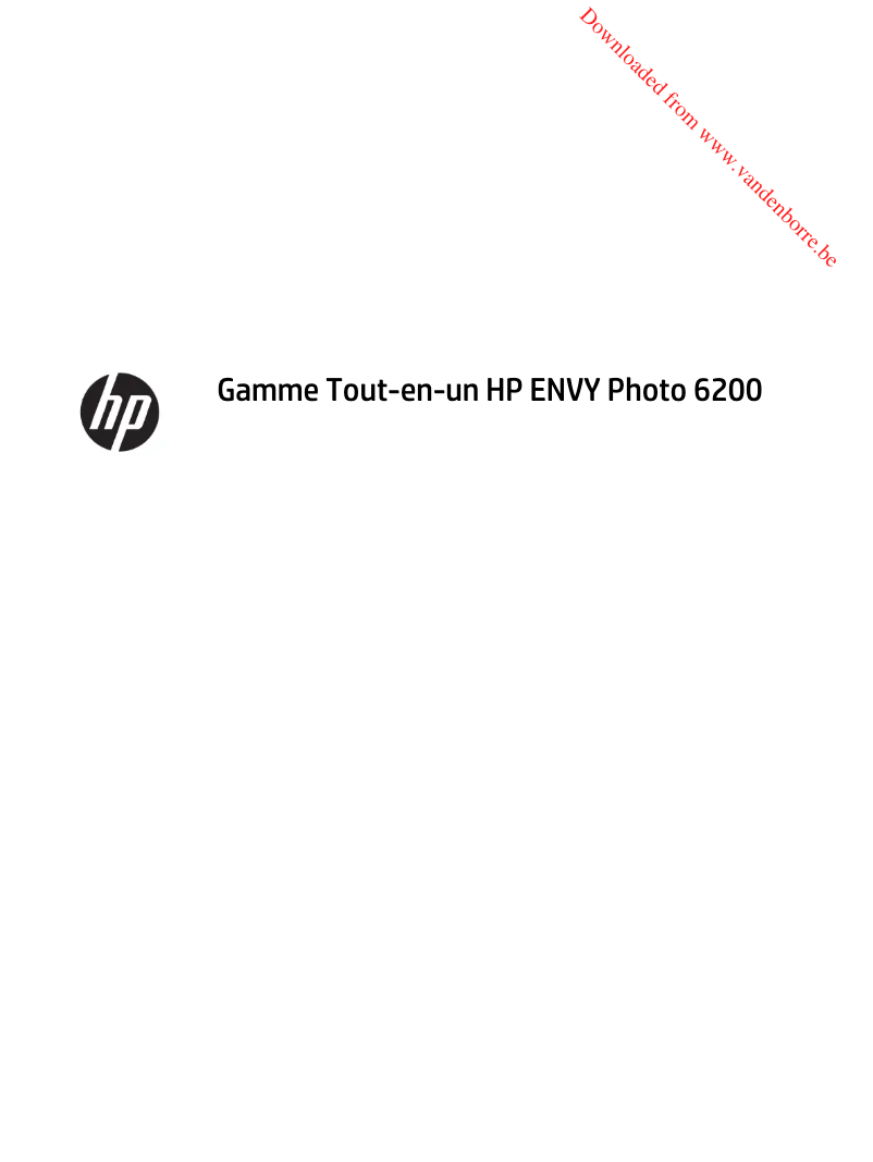 Page n°1 - Manuel utilisateur HP ENVY Photo 6232