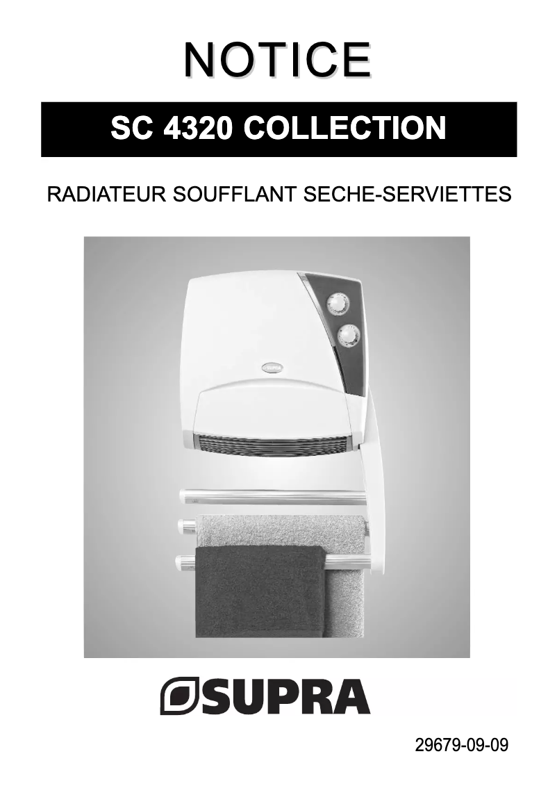 Page n°1 - Manuel utilisateur Supra SC 4320