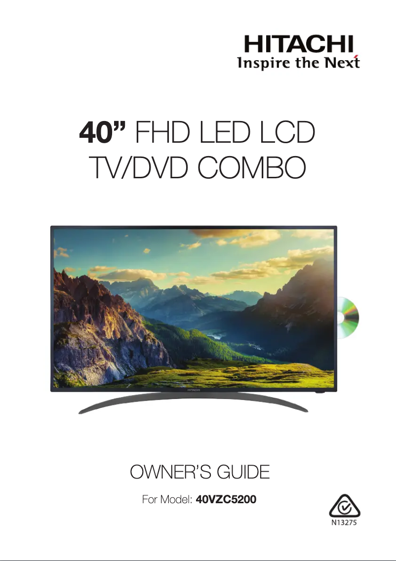 Image de la première page du manuel de l'appareil 40VZC5200