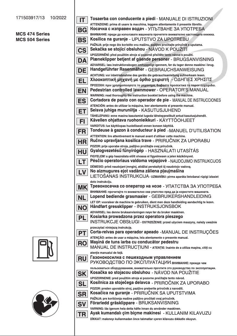 Page n°1 - Manuel utilisateur Stiga Multiclip 47 S