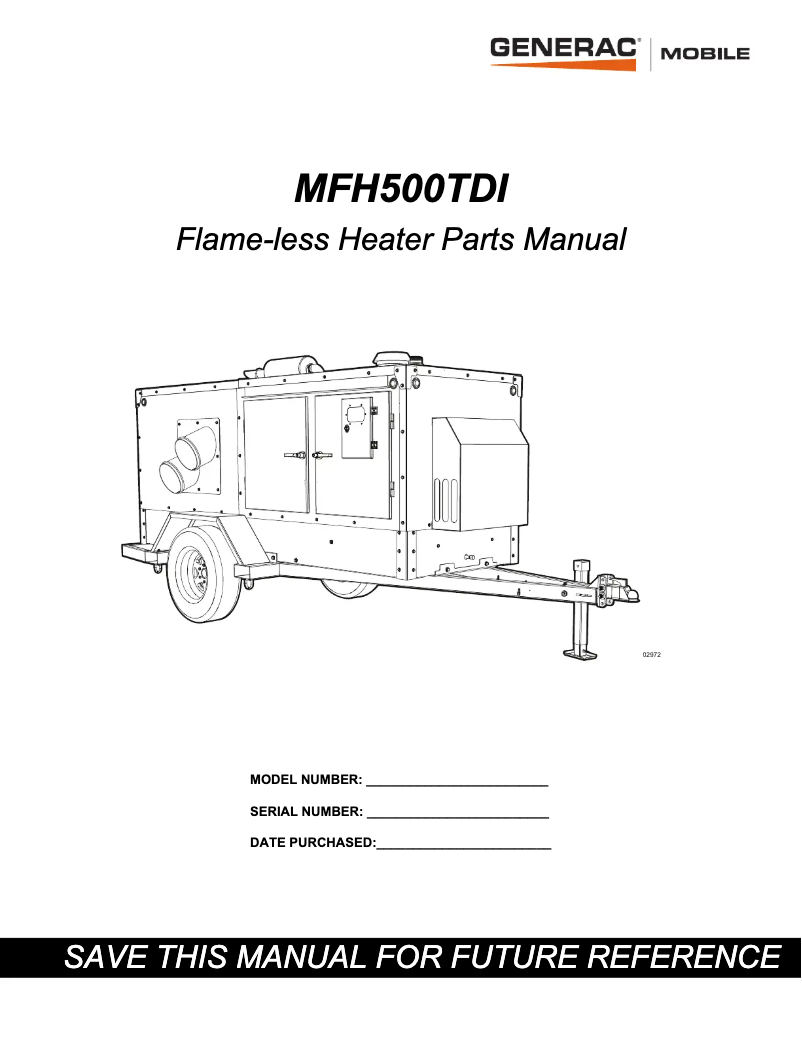 Page n°1 - Manuel utilisateur Generac MFH500