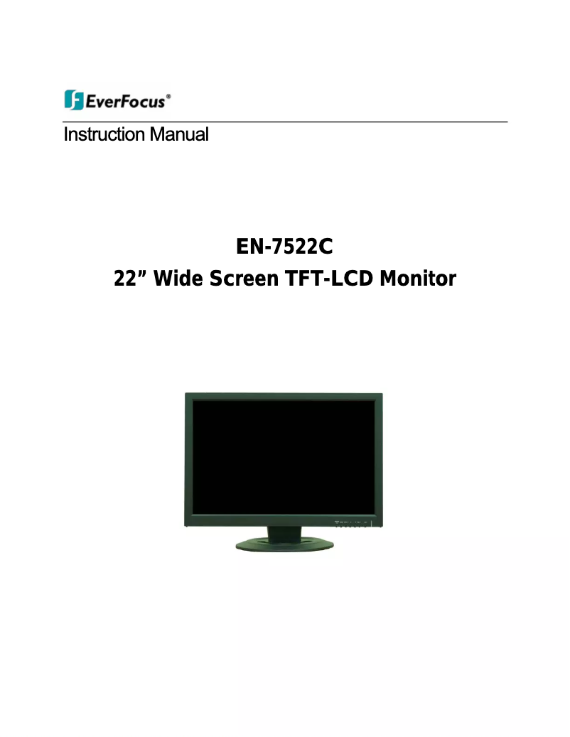 Page n°1 - Manuel utilisateur EverFocus EN-7522C