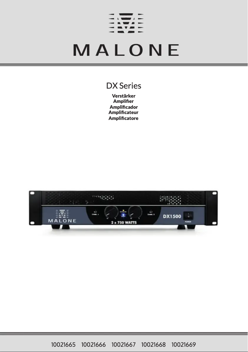 Image de la première page du manuel de l'appareil DX800