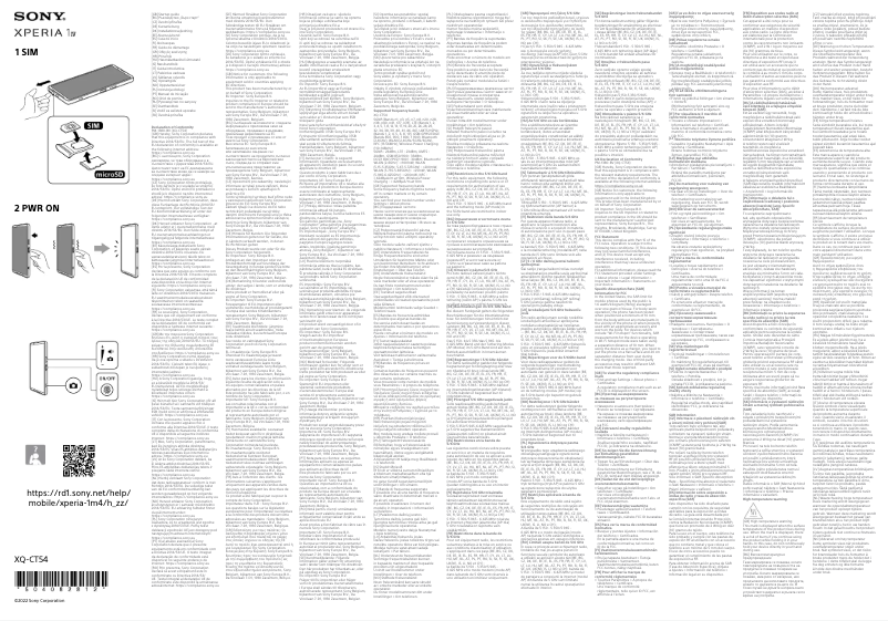 Image de la première page du manuel de l'appareil Xperia 1 IV