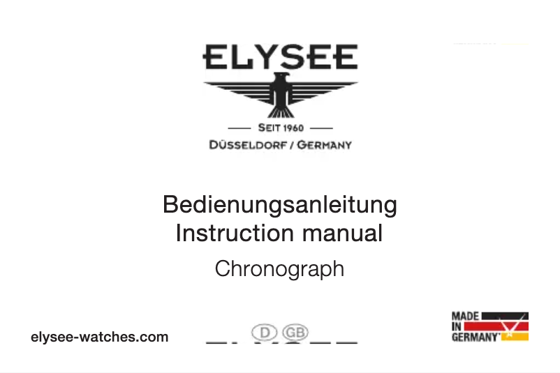 Page 1 de la notice Manuel utilisateur Elysee Rally Timer I 80516MG