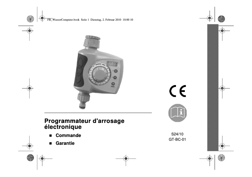 Image de la première page du manuel de l'appareil GT-BC-01