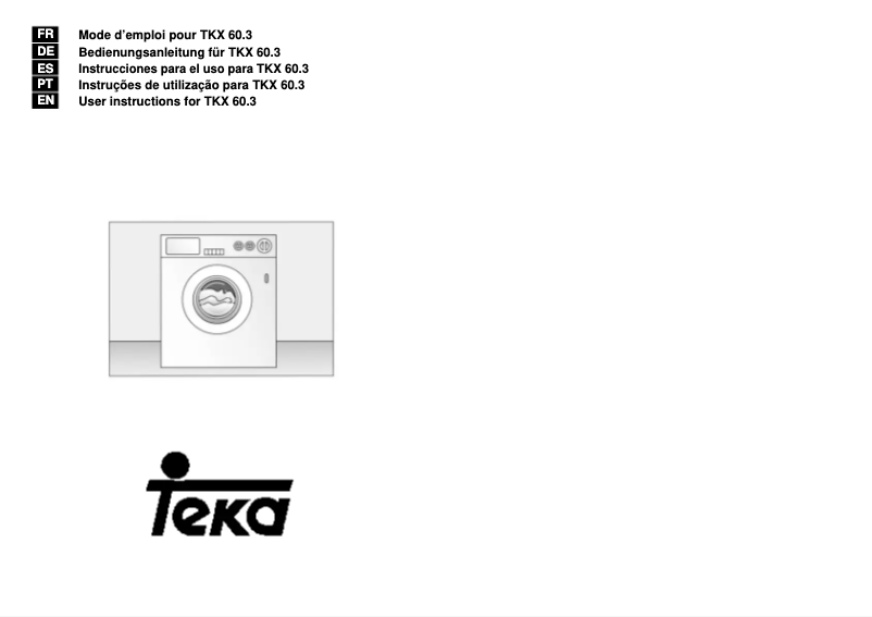 Page 1 de la notice Manuel utilisateur Teka TKX 60.3