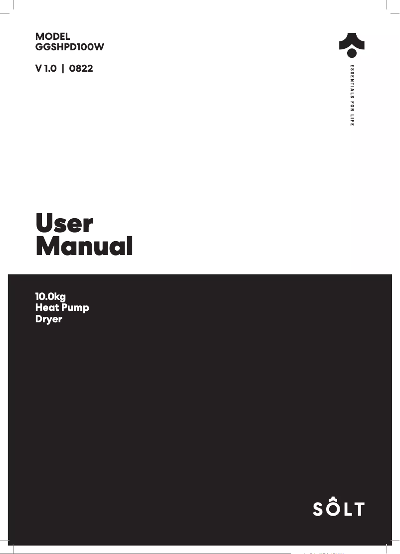 Page n°1 - Manuel utilisateur Sôlt GGSHPD100W