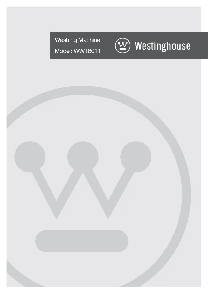 Page n°1 - Manuel utilisateur Westinghouse WWT8011