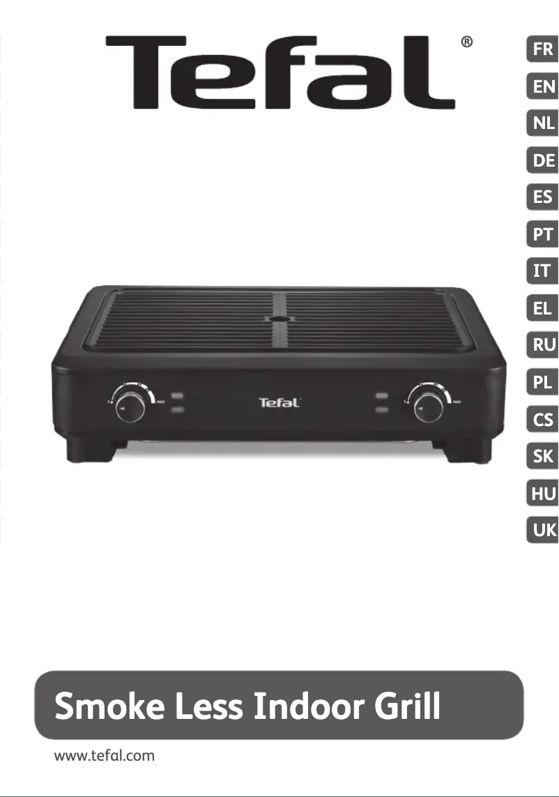 Page 1 de la notice Manuel utilisateur Tefal Smoke Less Indoor Grill