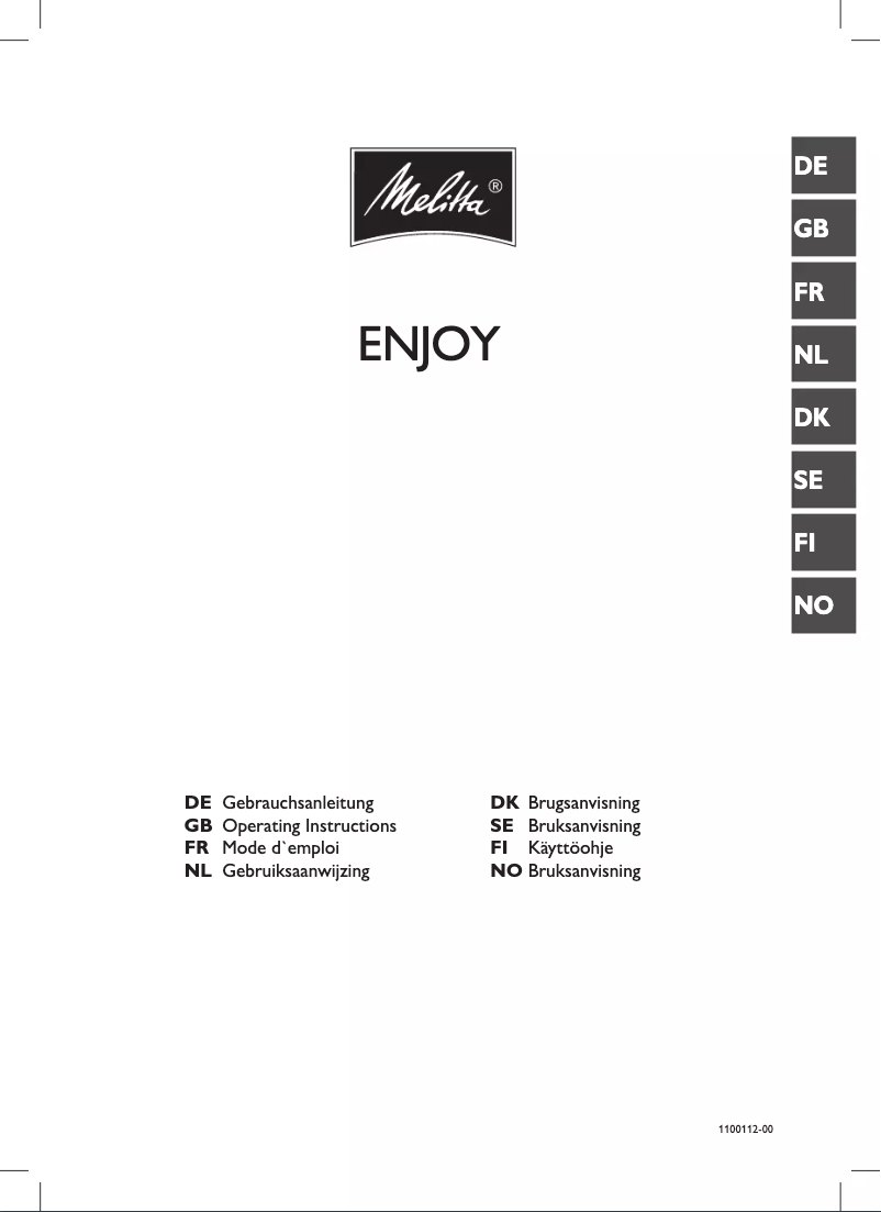 Image de la première page du manuel de l'appareil ENJOY 100201