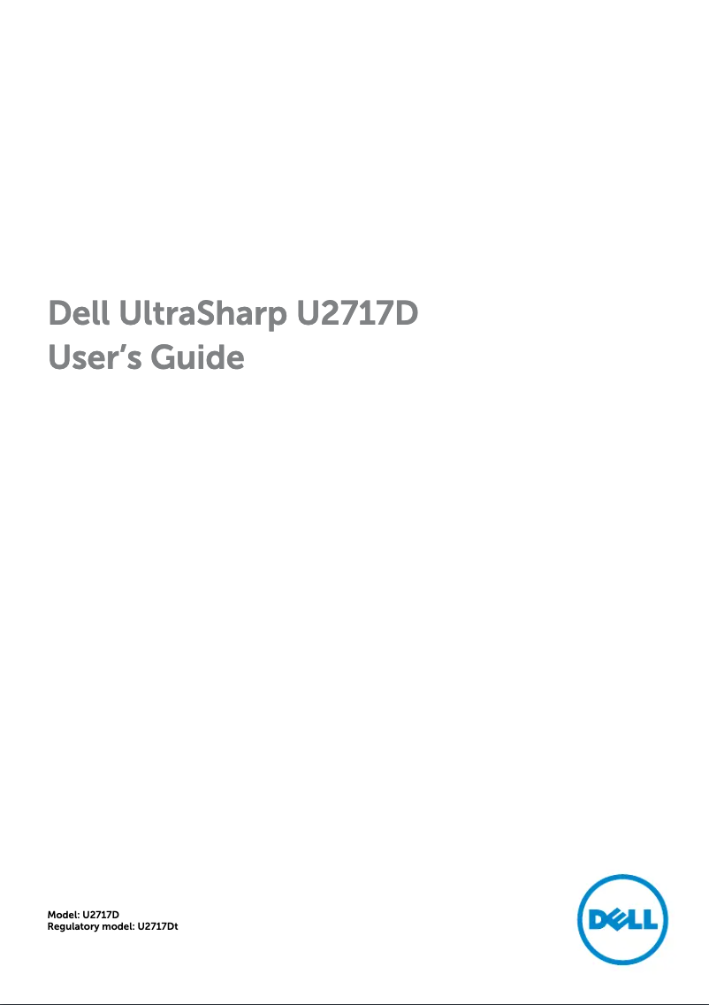 Page n°1 - Manuel utilisateur Dell UltraSharp U2717D