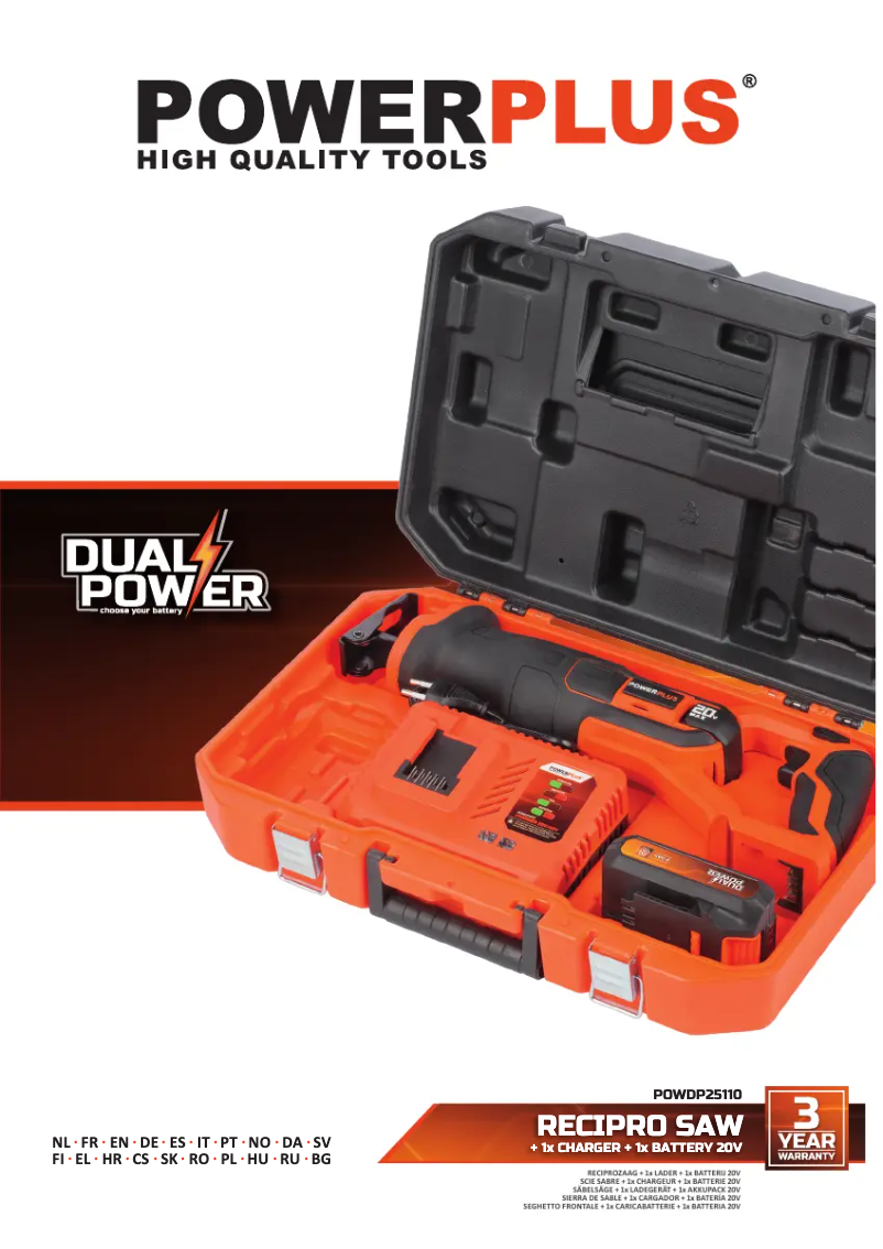 Page n°1 - Manuel utilisateur PowerPlus POWDP25110