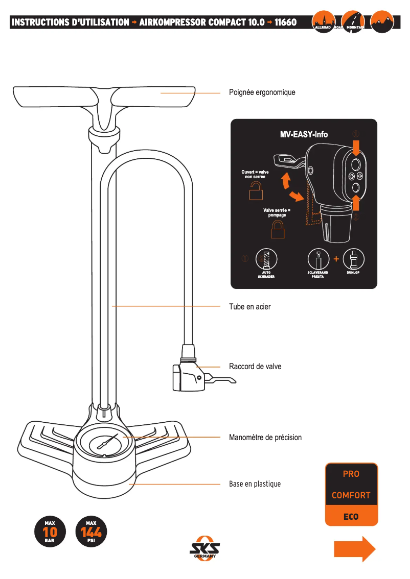 Page 1 de la notice Manuel utilisateur SKS Airkompressor Compact 10.0
