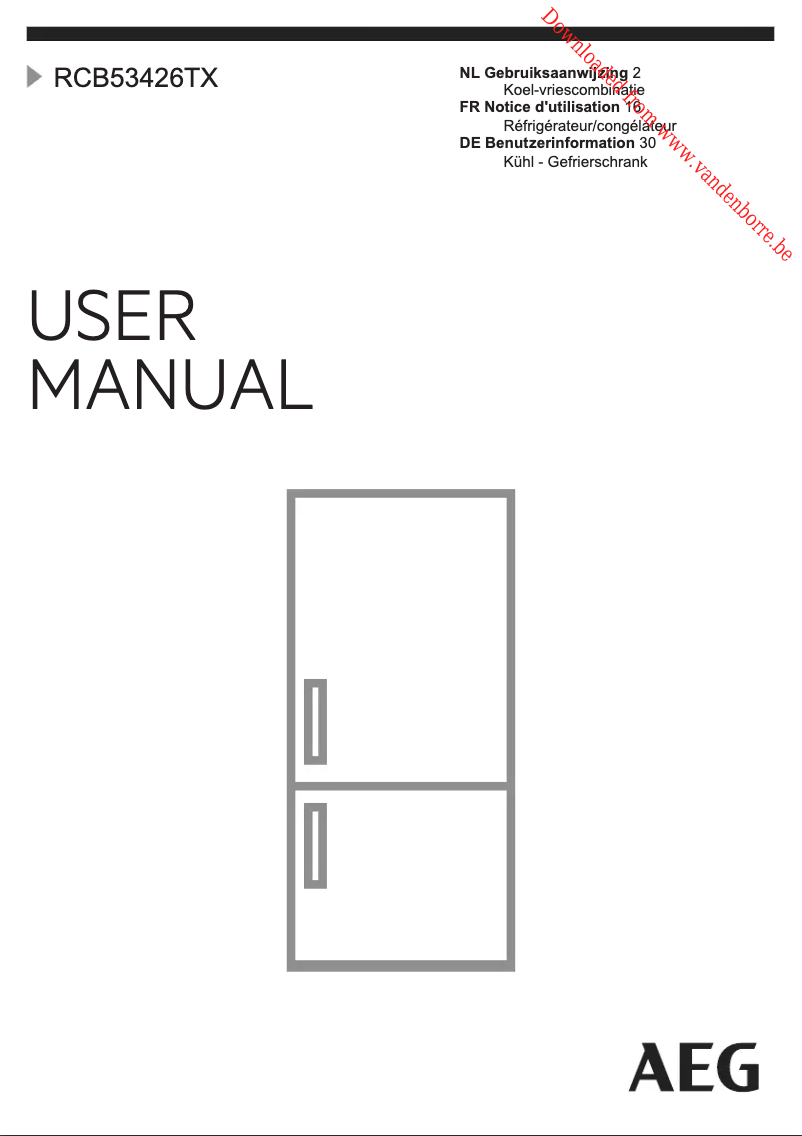 Image de la première page du manuel de l'appareil RCB53426TX