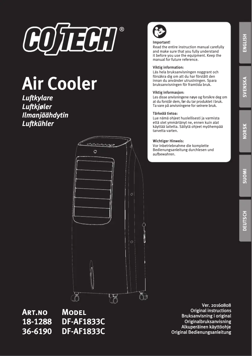Página 1 del manual Manual de usuario Cotech DF-AF1833C