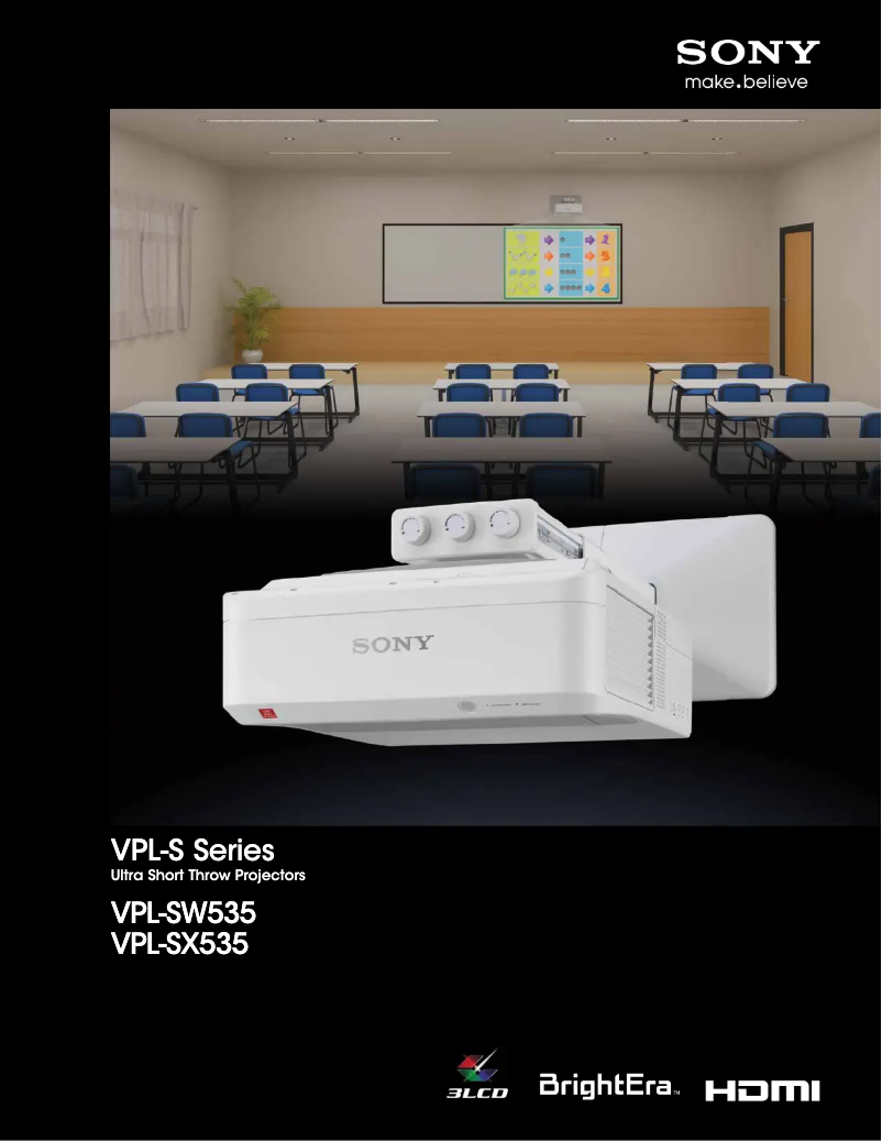 Image de la première page du manuel de l'appareil VPL-SW535