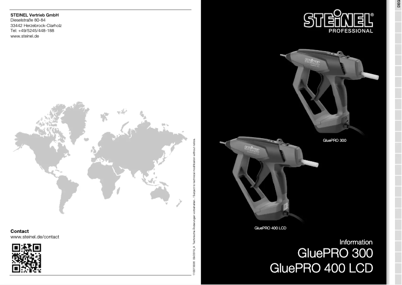 Image de la première page du manuel de l'appareil GluePRO 300