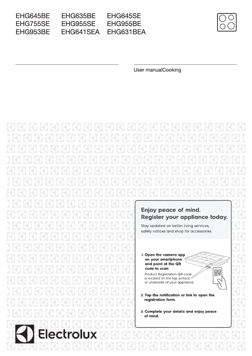 Page 1 de la notice Manuel utilisateur Electrolux EHG645SE