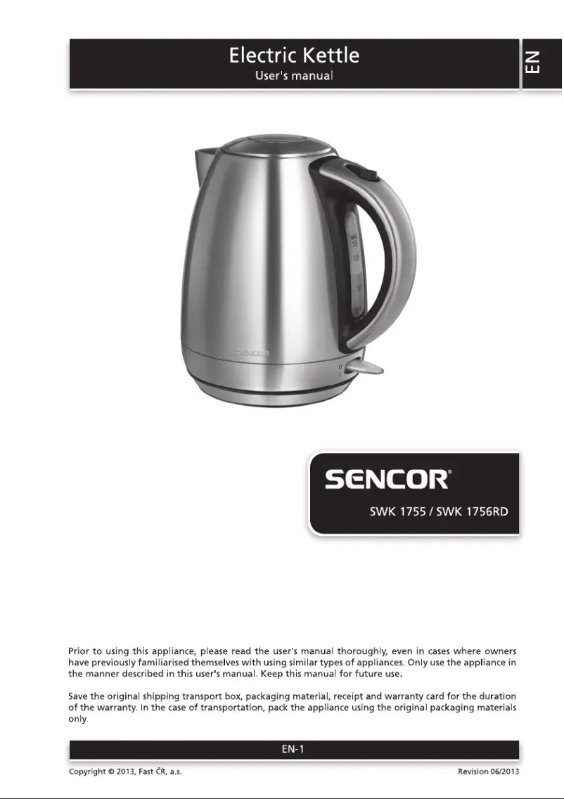 Página 1 del manual Manual de usuario Sencor SWK 1755