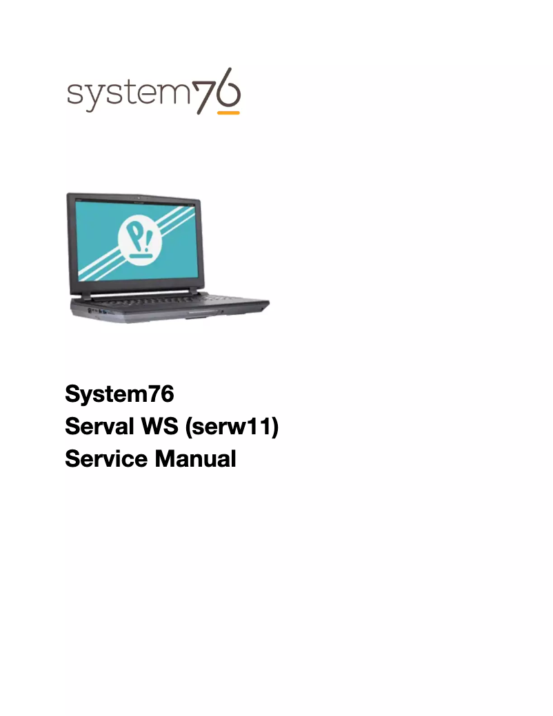 Page n°1 - Manuel utilisateur System76 Serval WS