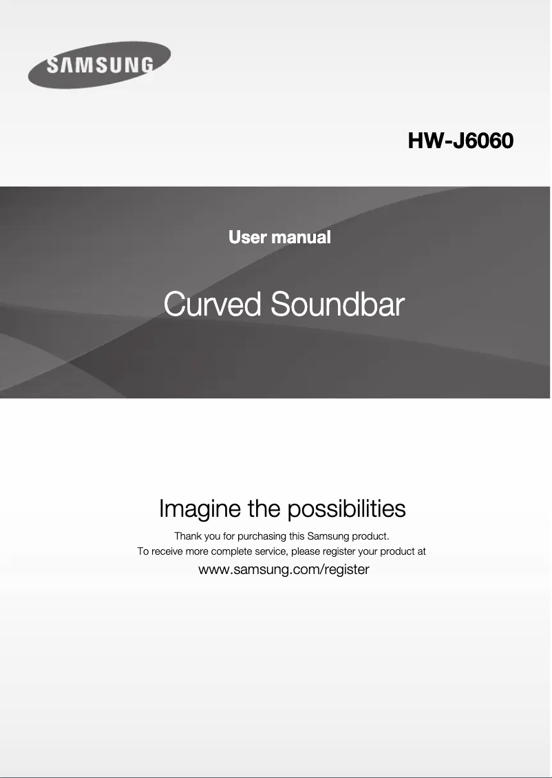 Image de la première page du manuel de l'appareil HW-J6060X