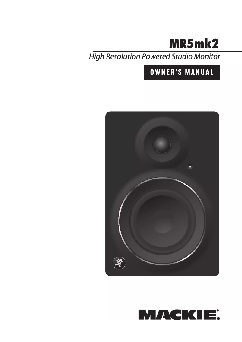 Page n°1 - Manuel utilisateur Mackie MR5mk2