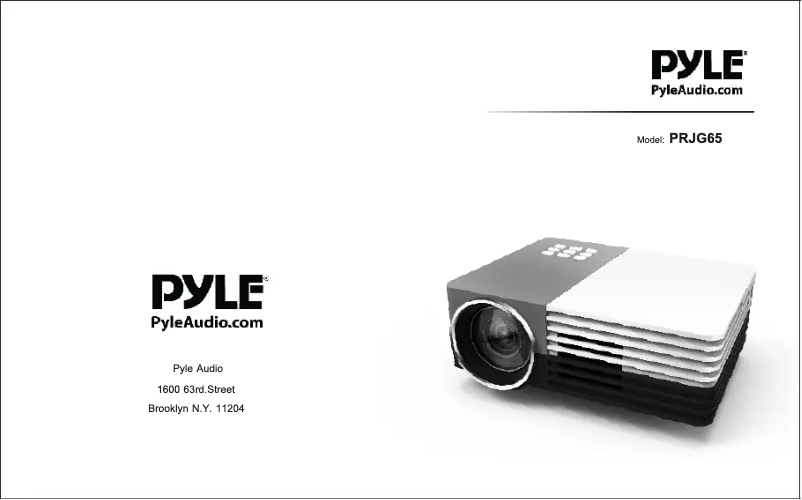 Imagen de la primera página del manual del dispositivo PRJG65