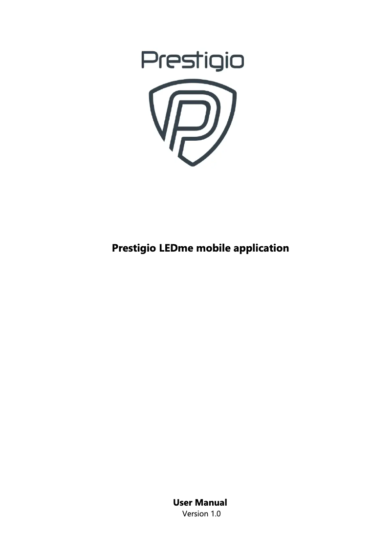 Page 1 de la notice Manuel utilisateur Prestigio LEDme