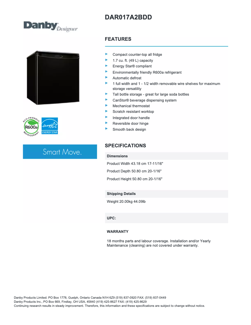 Imagen de la primera página del manual del dispositivo DAR017A2