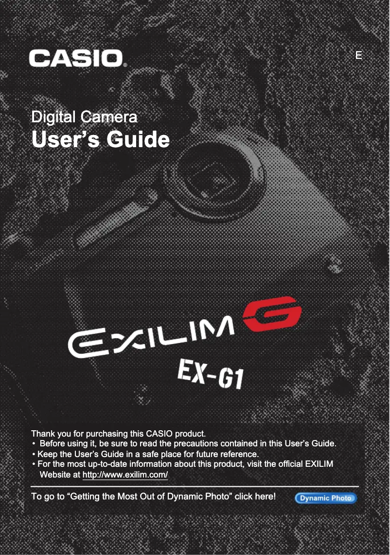 Page n°1 - Manuel utilisateur Casio Exilim EX-Z820