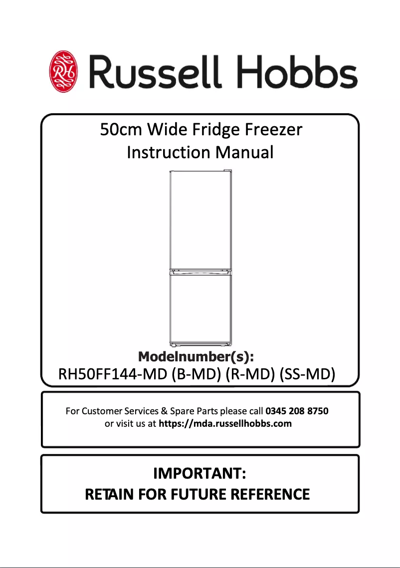 Page 1 de la notice Manuel utilisateur Russell Hobbs RH50FF144-MD