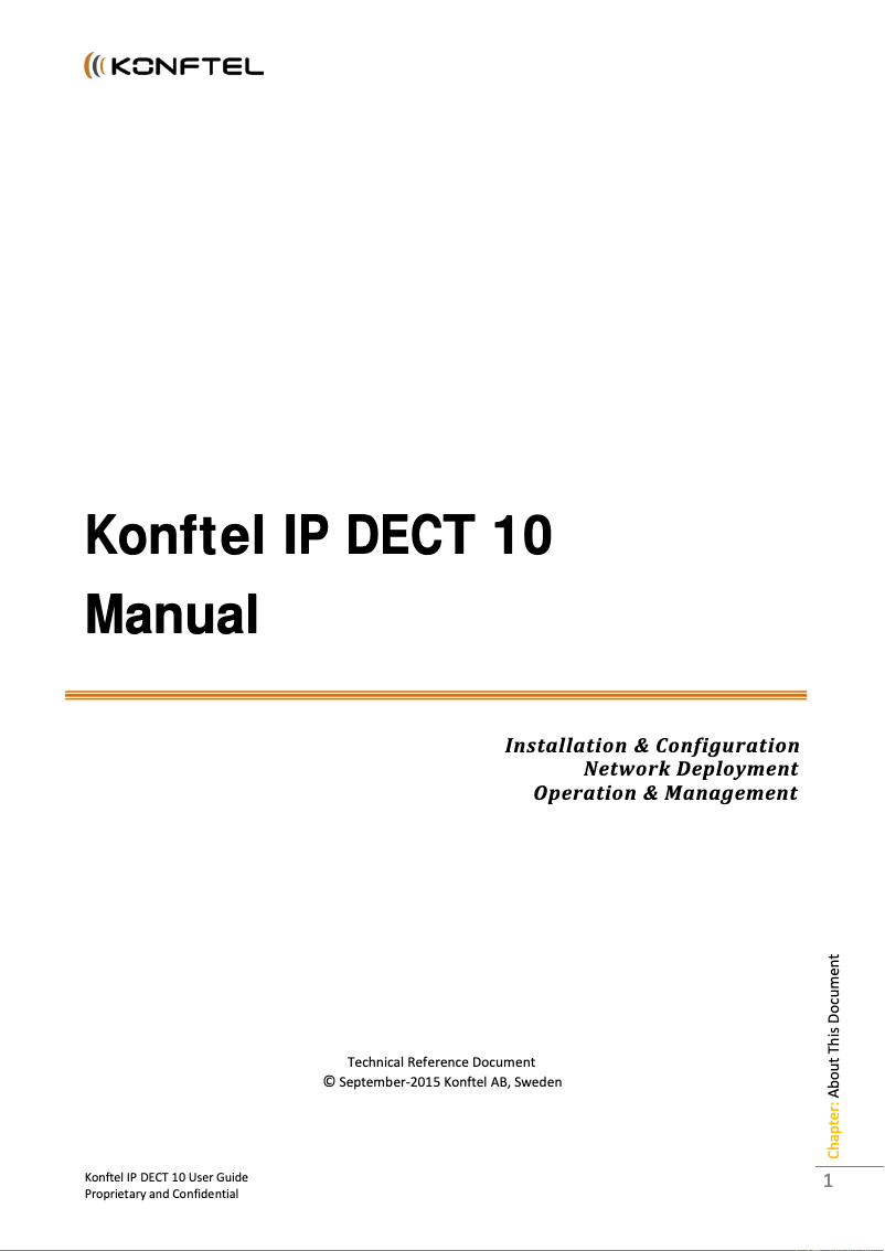 Página 1 del manual Manual de usuario Konftel IP DECT 10