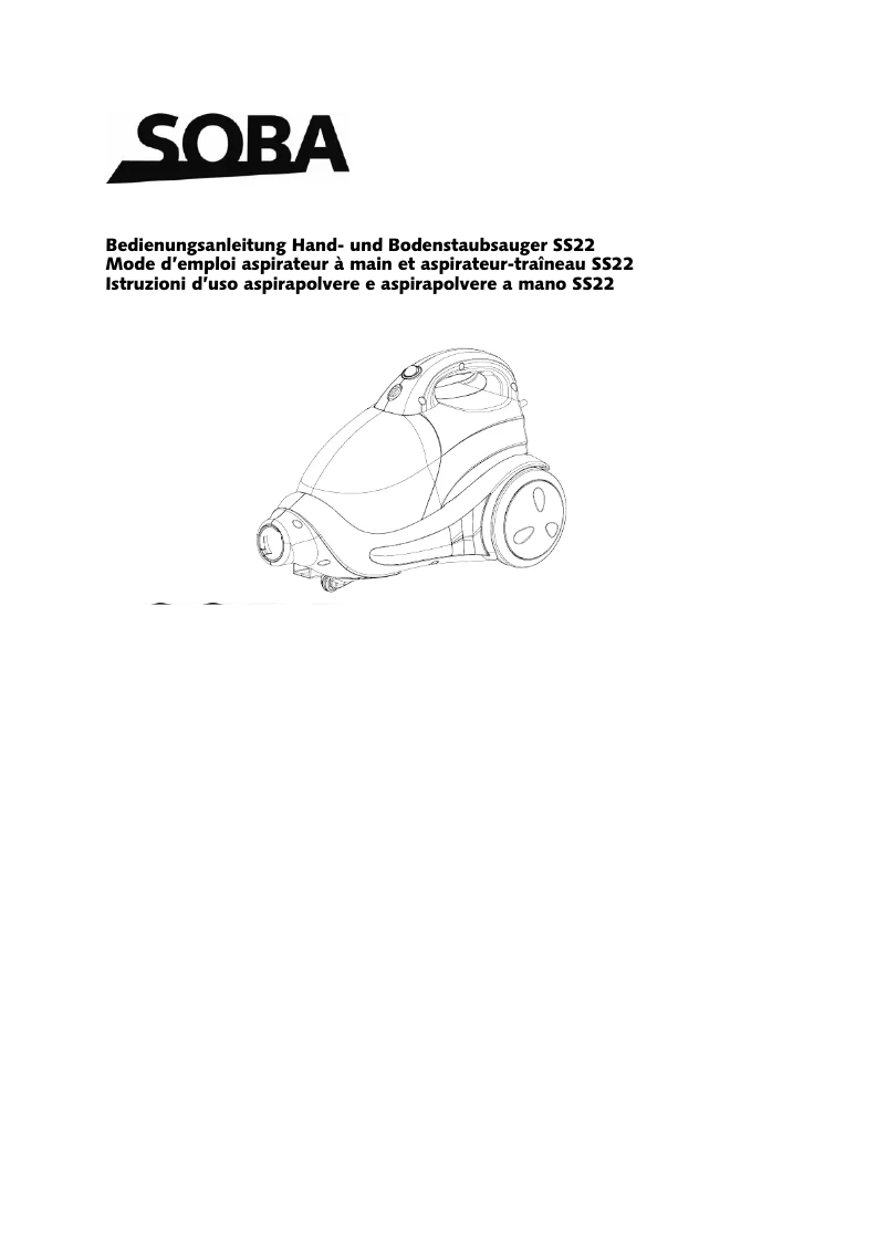 Image de la première page du manuel de l'appareil SS22