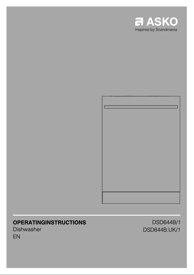 Page n°1 - Manuel utilisateur Asko DSD644B.UK/1