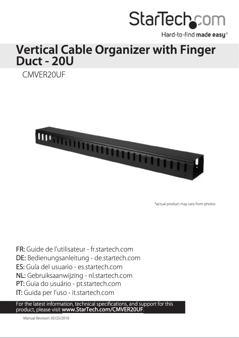 Page 1 de la notice Manuel utilisateur StarTech.com CMVER20UF