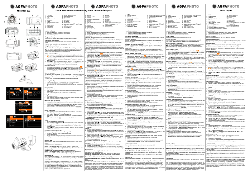 Page 1 de la notice Guide de démarrage rapide Agfa Microflex 102